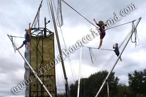 Rock wall with bungee trampoline rental Phoenix